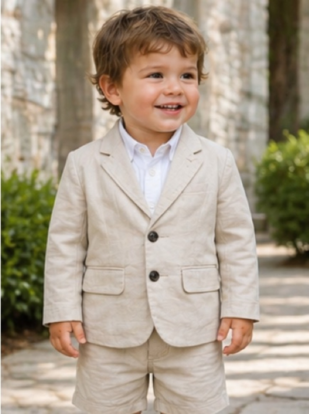 Cat & Jack Beige Boys Blazer